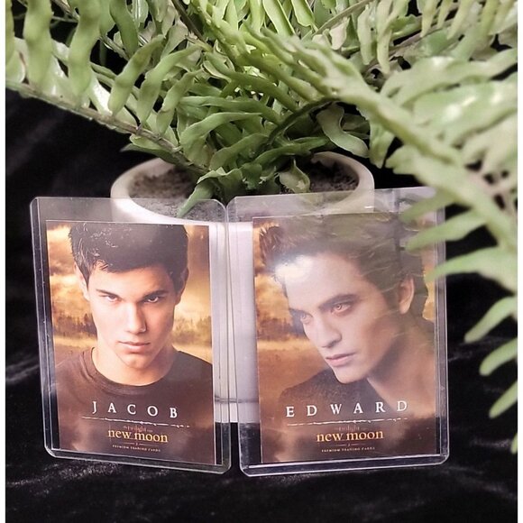 Collectible Edward and Jacob New Moon trading cards with Protective Sheaths - Picture 5 of 7
